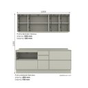 Ver imagem 4 de Cozinha Compacta 4 Peças em MDF com Balcão e Tampo Fineze Areia