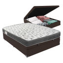 Ver imagem 1 de Cama Box Baú Casal Marrom e Colchão Iso 100 D33 Ortobom