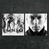 02 QUADROS MDF EMINEM PRETO E BRANCO - 1
