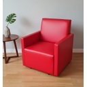 Ver imagem 1 de Poltrona Sofá Infantil com Braços Vermelho