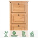 Ver imagem 5 de Sapateira Vertical Organizadora Madeira 3 Portas 15 Pares Rustico