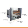 Churrasqueira Gourmet Rotativa a Gás Natural Embutir 48x52cm Aço Inox Roast Premium 04 Bivolt - Hope - 5