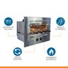 Churrasqueira Gourmet Rotativa a Gás Natural Embutir 48x52cm Aço Inox Roast Premium 04 Bivolt - Hope - 6