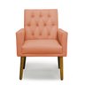 Poltrona Decorativa Nina Retro Suede Salmão - MeularDecor - 2