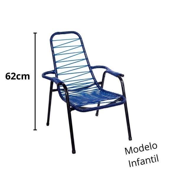 Kit 2 Cadeiras de Área e Varanda Fio Azul Infantil Fortmix - 2