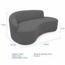 Ver imagem 3 de Sofá Luxuoso Sala de Estar 150cm Lado Direito Linho Solenne