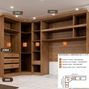 Ver imagem 3 de Guarda Roupa Modulado Casal Safira 008 em Mdf com 8 Portas e 4 Gavetas
