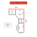 Ver imagem 5 de Guarda Roupa Modulado Casal Safira 008 em MDF com 8 Portas e 4 Gavetas Una Mobília