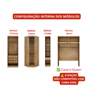 Ver imagem 7 de Guarda Roupa Modulado Casal Safira 008 em MDF com 8 Portas e 4 Gavetas Una Mobília