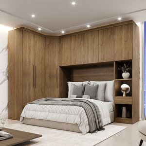Guarda Roupa Modulado Casal Safira 008 em Mdf com 8 Portas e 4 Gavetas