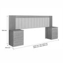 Ver imagem 3 de Cabeceira Casal Valência Estofada Extensível com Mesa de Cabeceira Império Cinamomo Off White