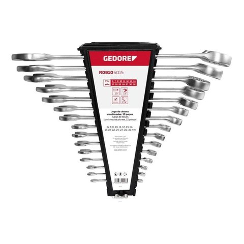 Jogo de Chave Combinada 6 a 32 Mm com 15 Peças - Gedore Red