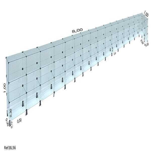 Balcão de Atendimento L Modulado em Vidro 8,00 x 1,00 x 0,30 - 1