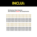 Ver imagem 7 de Kit 6 Cabideiros 1 Metro Aço Alta Resistência Roupas Arara Fixa Parede Casa Loja