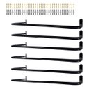 Ver imagem 1 de Kit 6 Cabideiros 1 Metro Aço Alta Resistência Roupas Arara Fixa Parede Casa Loja
