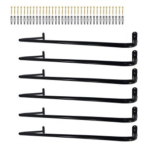 Kit 6 Cabideiros 1 Metro Aço Alta Resistência Roupas Arara Fixa Parede Casa Loja