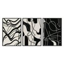 Ver imagem 2 de Kit 03 Quadros Decorativos - Arte Abstrata Rabiscos Abg046 - Vidro 60x80cm
