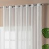 Cortina Voil Flamê Branca 2,70m x 1,80m - Ideal para Varão Simples de 2 Metros - 3