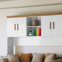 Ver imagem 3 de Ponte para Dormitório Quarto Infantil Onix Cor Flex Peternella: Branco/Nature