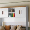 Ver imagem 2 de Ponte para Dormitório Quarto Infantil Onix Cor Flex Peternella: Branco/Nature