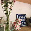 Ver imagem 2 de Placa Decorativa Esmaltada - Deus Está Aqui - Casa Toco
