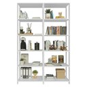 Ver imagem 6 de Estante Armário Multiuso para Escritório 118cm 10 Prateleiras Branco Madesa