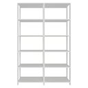 Ver imagem 7 de Estante Armário Multiuso para Escritório 118cm 10 Prateleiras Branco Madesa