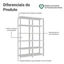 Ver imagem 4 de Estante Armário Multiuso para Escritório 118cm 10 Prateleiras Branco Madesa