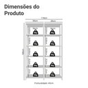 Ver imagem 3 de Estante Armário Multiuso para Escritório 118cm 10 Prateleiras Branco Madesa