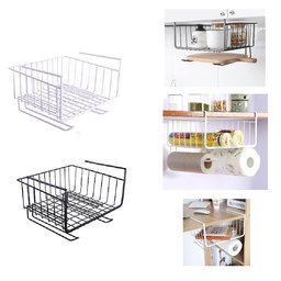 ORGANIZADOR ARMARIO MESA GUARDA ROUPA EM METAL PRATELEIRA PORTATIL GANCHO PORTA CANECAS XICARAS - 1