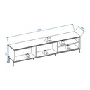 Ver imagem 3 de Rack Bancada Amalfi Pés de Metal para Tv até 75 Polegadas Off White Matte Freijó Colibri