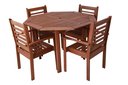 Ver imagem 2 de Mesa Oitavada com Furo para Ombrelone com 4 Cadeiras Poltronas Madeira Maciça