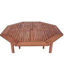 Ver imagem 3 de Conjunto Mesa Oitavada com Furo para Ombrelone e 4 Cadeiras Poltronas Madeira Maciça