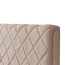 Ver imagem 4 de Cabeceira Cama Box Queen 1,60m Estofada Capri Veludo Bege