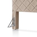 Ver imagem 5 de Cabeceira Cama Box Queen 1,60m Estofada Capri Veludo Bege