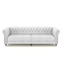 Ver imagem 7 de Conjunto de Sofá Sala de Estar Stanford Chesterfield 2 e 3 Lugares 180cm/260cm Pés Madeira Couro Bra