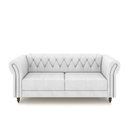 Ver imagem 6 de Conjunto de Sofá Sala de Estar Stanford Chesterfield 2 e 3 Lugares 180cm/260cm Pés Madeira Couro Bra