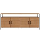Ver imagem 3 de Aparador Buffet para Sala de Jantar 4 Portas Industrial Suria D03 Freijó Preto Fosco - Lyam Decor