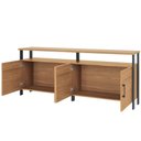 Ver imagem 5 de Aparador Buffet para Sala de Jantar 4 Portas Industrial Suria D03 Freijó Preto Fosco - Lyam Decor