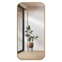 Ver imagem 2 de Espelho Decorativo Grande Modelo Retangular 50x110 para Sala Lavabo Escritório