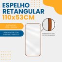 Ver imagem 4 de Espelho Decorativo Grande Modelo Retangular 50x110 para Sala Lavabo Escritório
