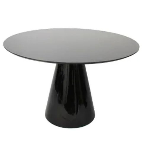 Mesa de Jantar Cone 60 cm Laqueada Preta Laca Preta