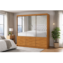Ver imagem 2 de Guarda Roupa 9 Gavetas 3 Portas Espelhado Sunset-grand Line