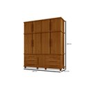 Ver imagem 4 de Guarda Roupa Londres Triplex 4 Portas 6 Gavetas com Maleiro Luapa Móveis