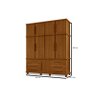 Guarda Roupa Londres Triplex 4 Portas 6 Gavetas com Maleiro Luapa Móveis - 4