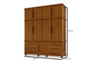 Ver imagem 4 de Guarda Roupa Londres Triplex 4 Portas 6 Gavetas com Maleiro Luapa Móveis