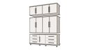 Ver imagem 3 de Guarda Roupa Londres Triplex 4 Portas 6 Gavetas com Maleiro Luapa Móveis