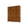 Guarda Roupa Londres Triplex 4 Portas 6 Gavetas com Maleiro Luapa Móveis - 1