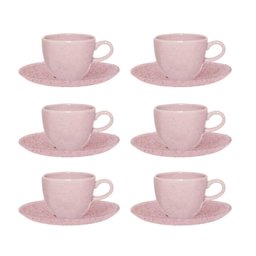 Cj 6 Xícaras de Chá 220ml C Pires - Pink Sand - Oxford - 2