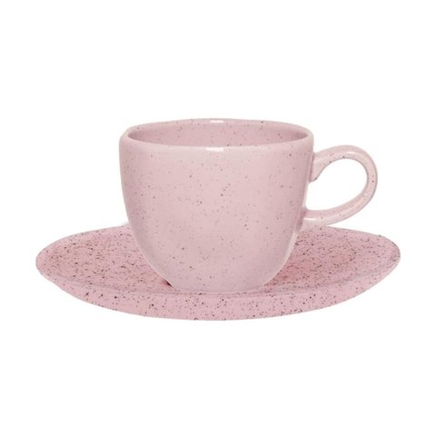Cj 6 Xícaras de Chá 220ml C Pires - Pink Sand - Oxford